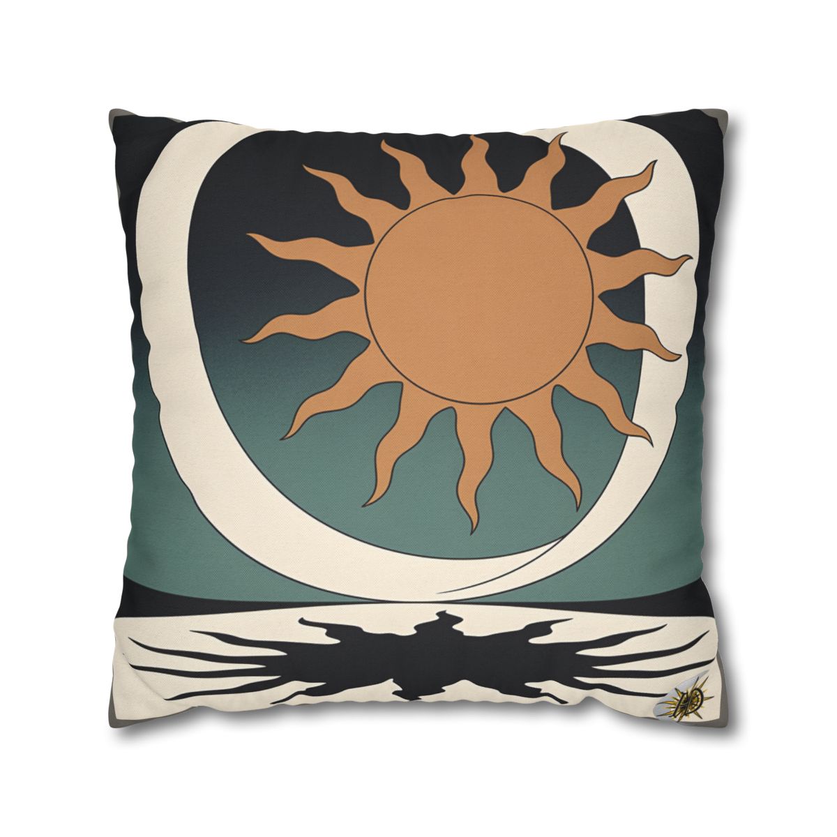 HD Sunshadow Crescent Square Polyester Pillow Cover — additional view