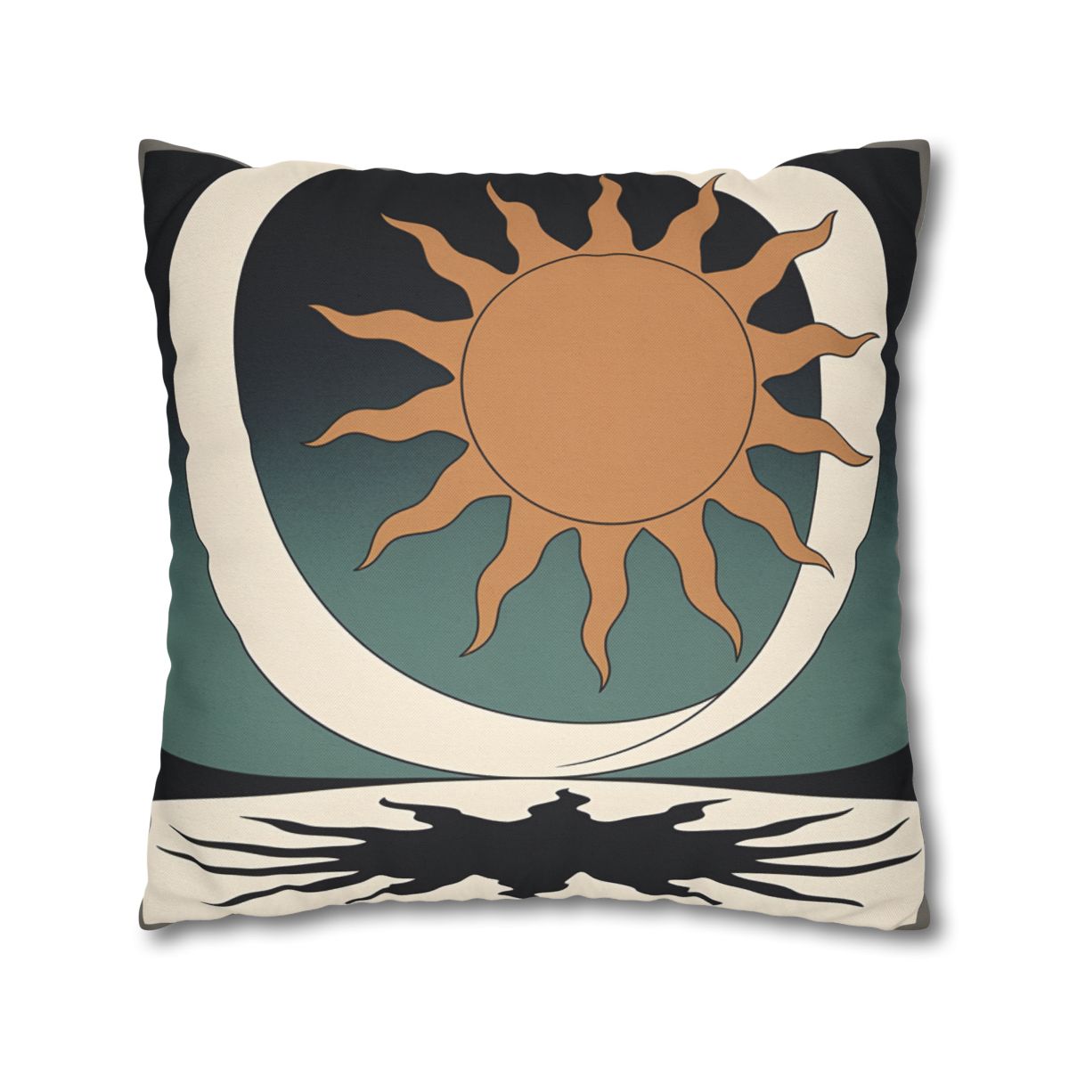 HD Sunshadow Crescent Square Polyester Pillow Cover — additional view
