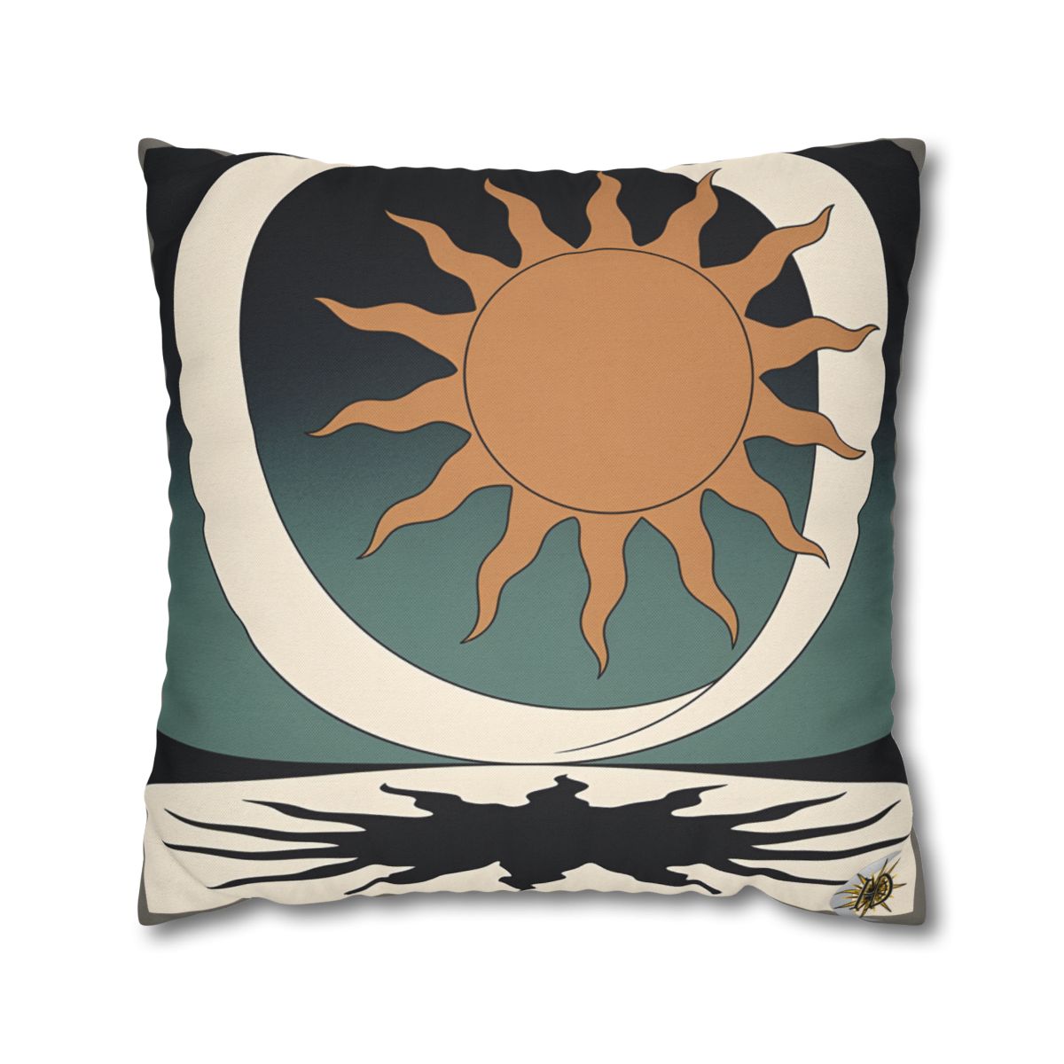 HD Sunshadow Crescent Square Polyester Pillow Cover — additional view