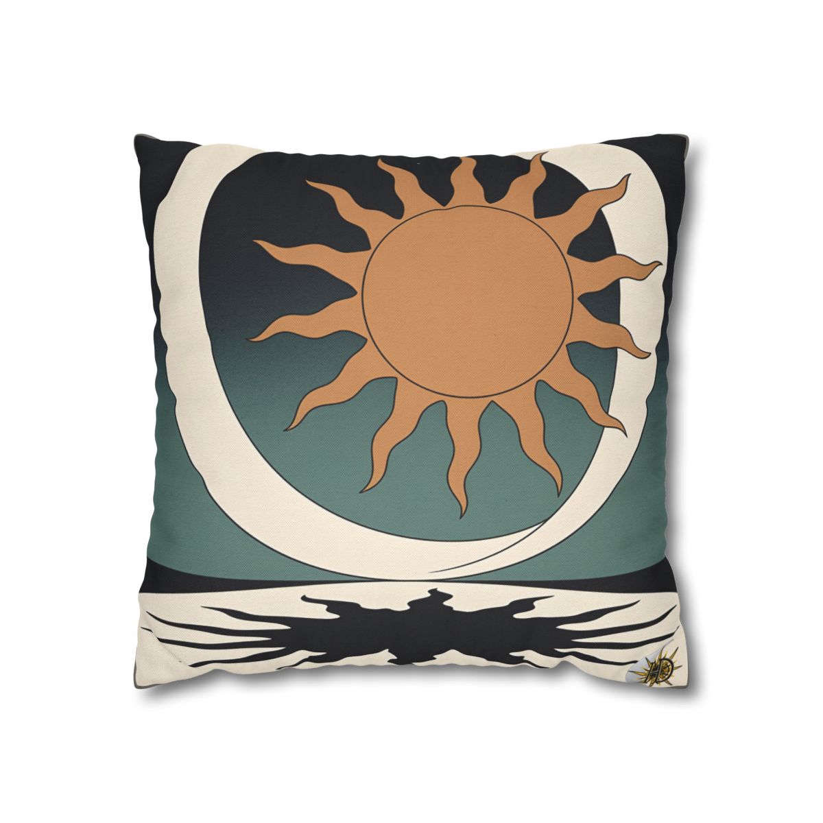 HD Sunshadow Crescent Square Polyester Pillow Cover — additional view