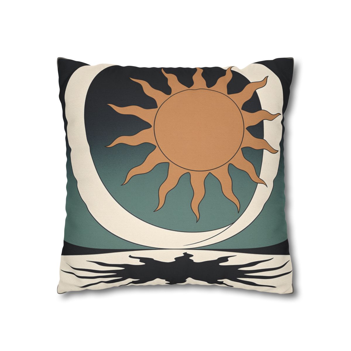 HD Sunshadow Crescent Square Polyester Pillow Cover — additional view