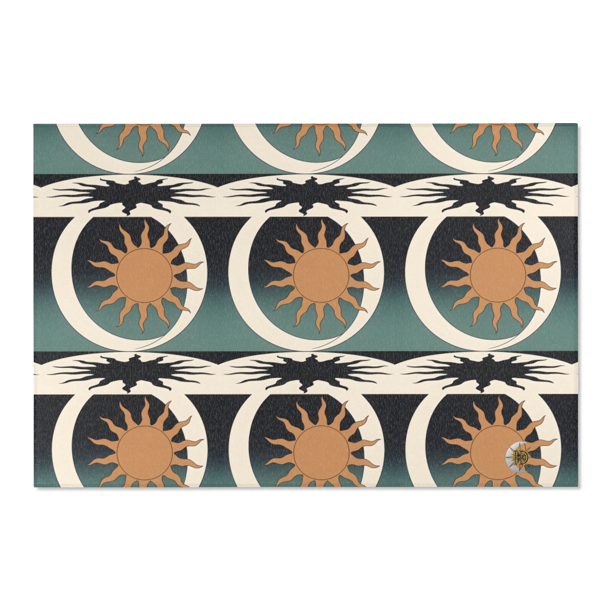 HD Sunshadow Crescent Polyester Chenille Area Rug — additional view