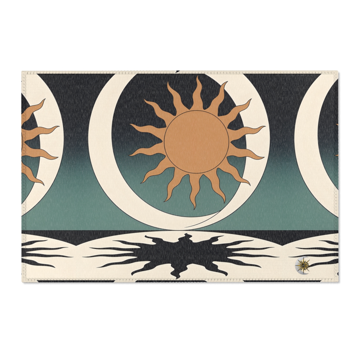 HD Sunshadow Crescent Polyester Chenille Area Rug — additional view