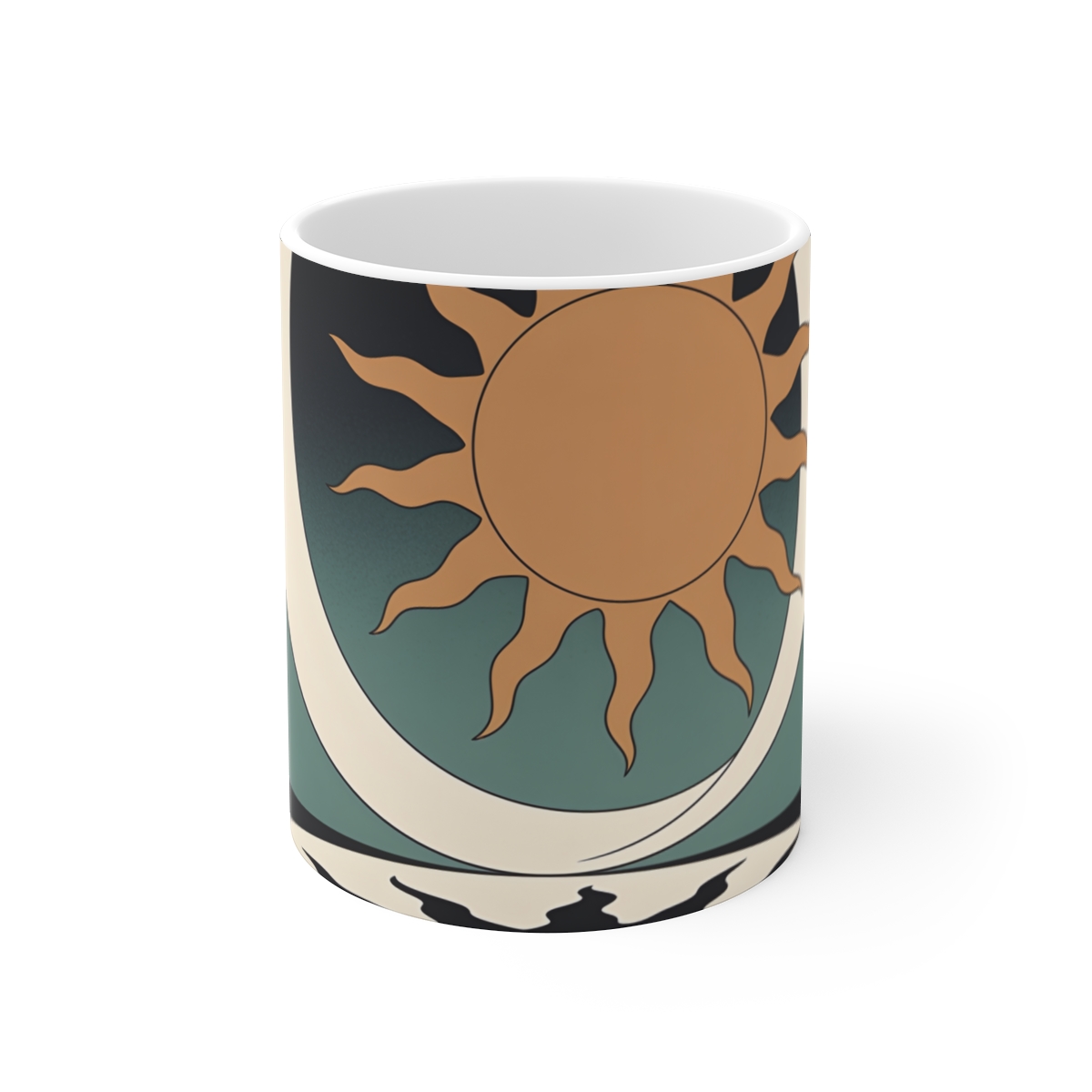 HD Sunshadow Crescent Ceramic Mug 11oz
