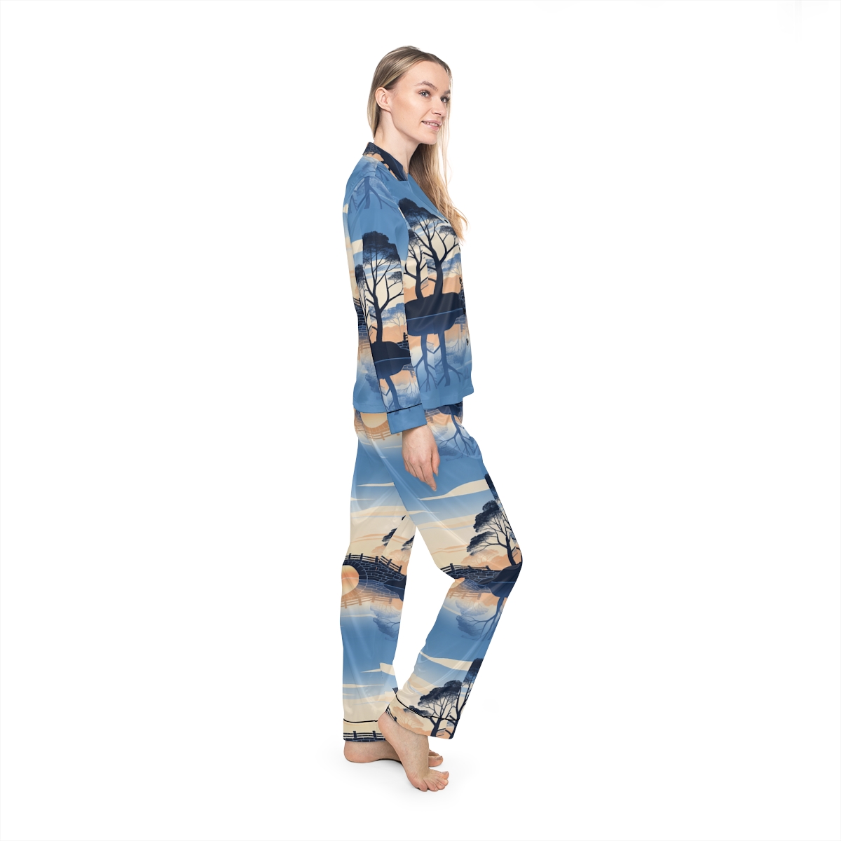 HD Daybreak Stonebridge Women’s Satin Pajama Set — additional view