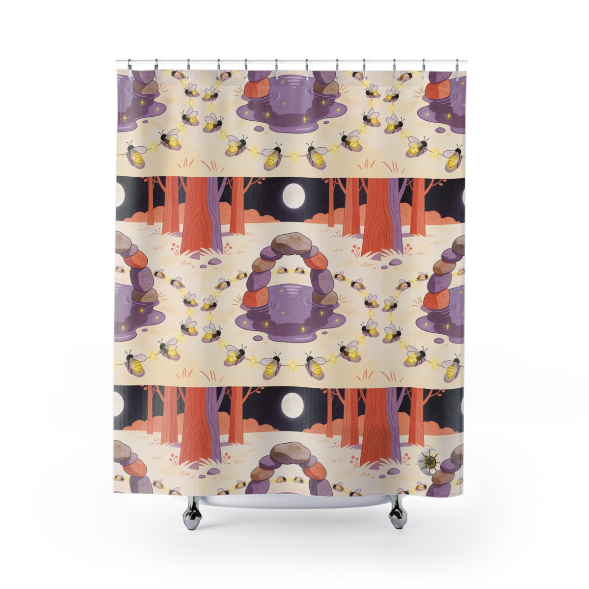 HD Firefly Stonecircle Shower Curtain