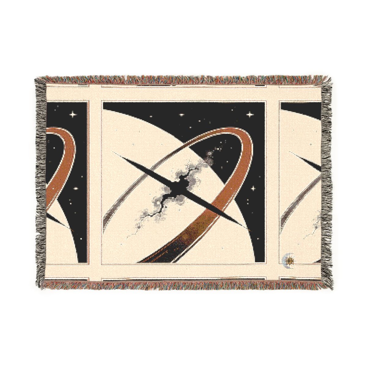 HD Obsidian Orbit 100% Cotton Woven Blanket