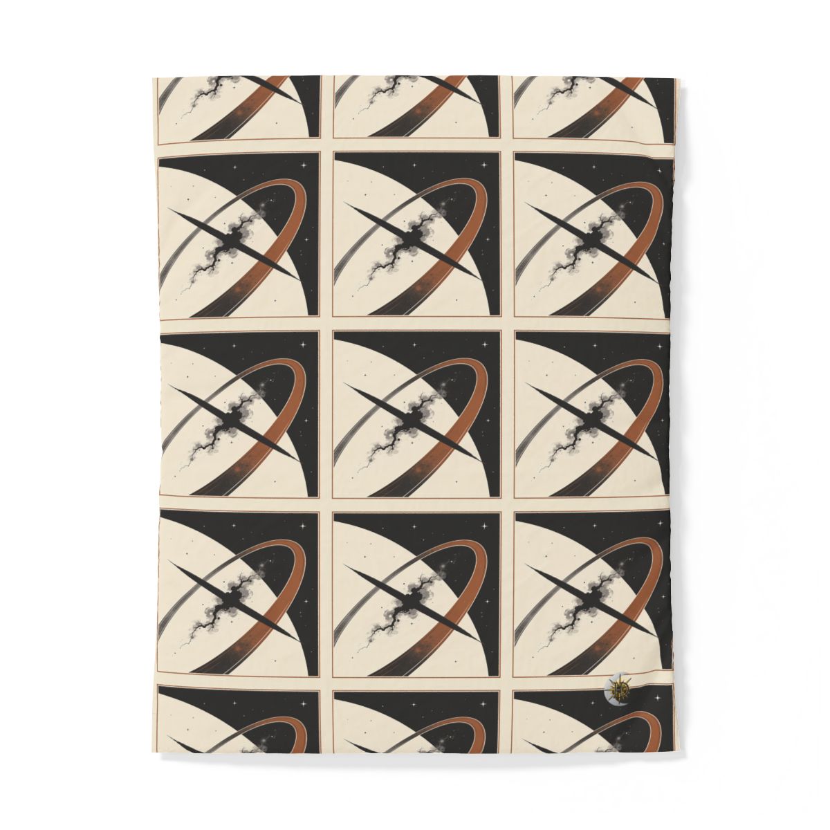 HD Obsidian Orbit 100% Cotton Duvet Cover