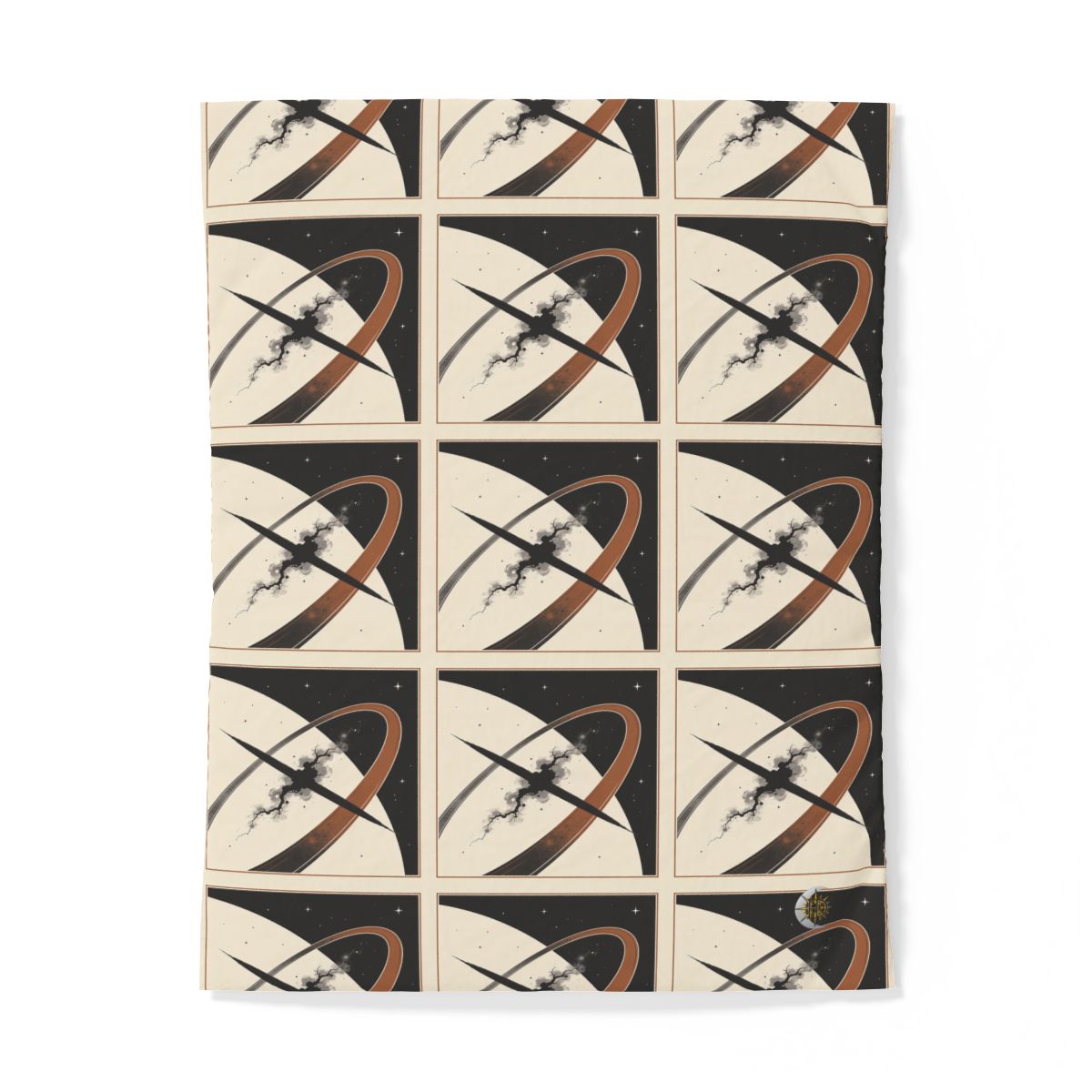 HD Obsidian Orbit 100% Cotton Duvet Cover — additional view