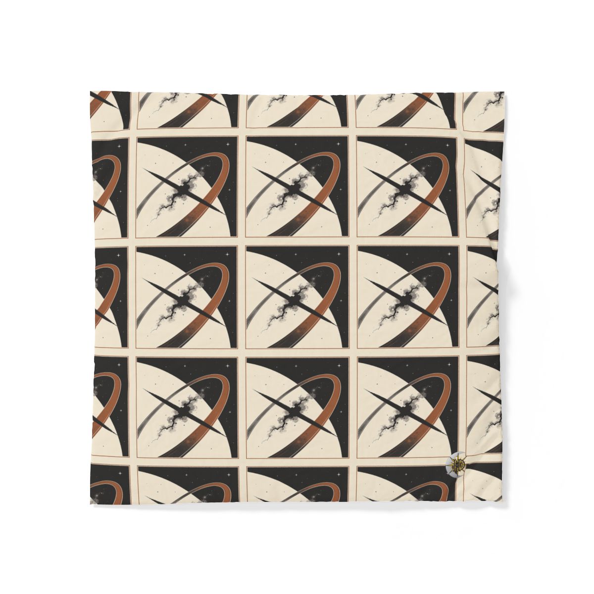 HD Obsidian Orbit 100% Cotton Duvet Cover — additional view