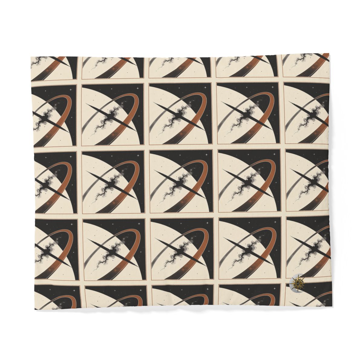 HD Obsidian Orbit 100% Cotton Duvet Cover — additional view
