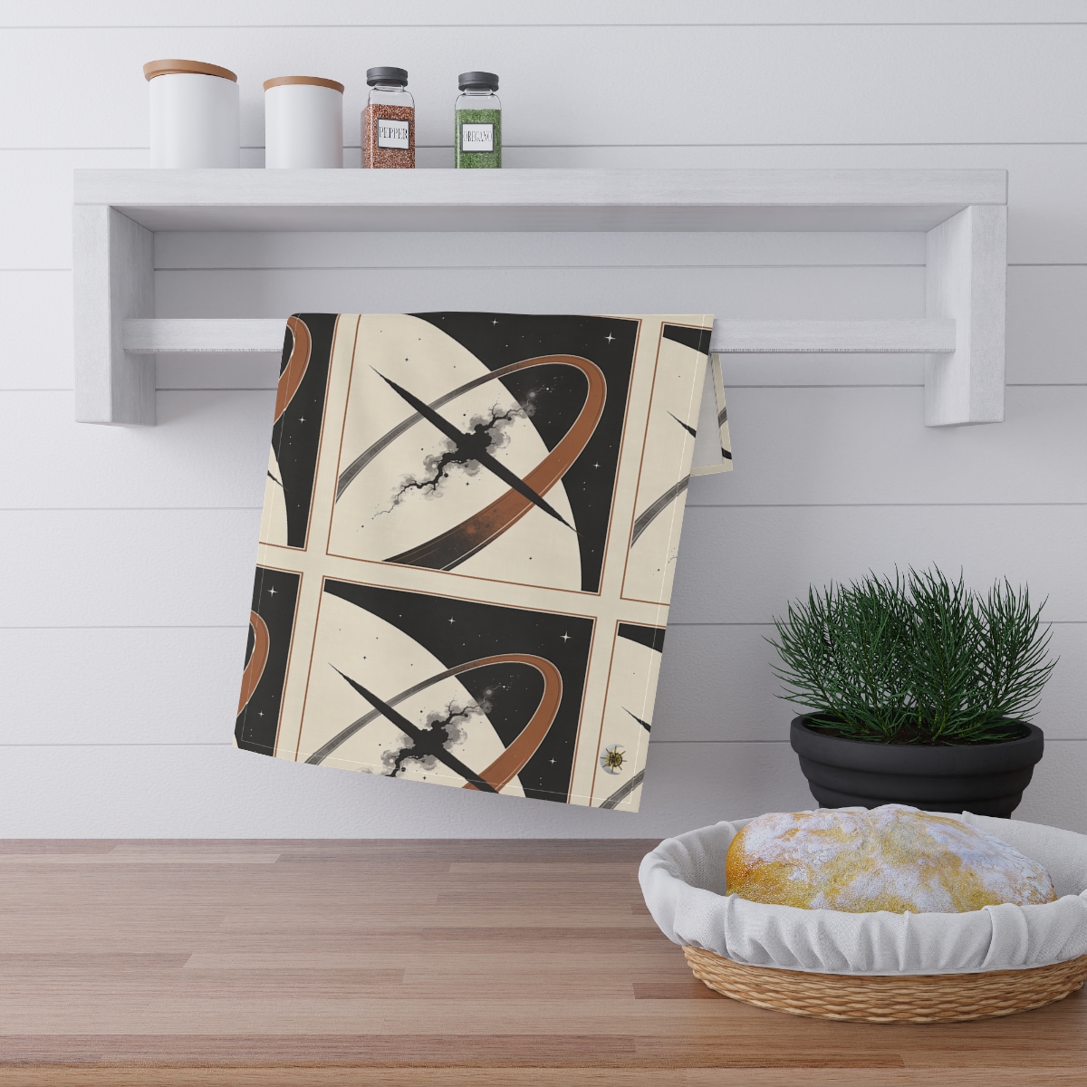 HD Obsidian Orbit 100% Cotton Twill Tea Towel