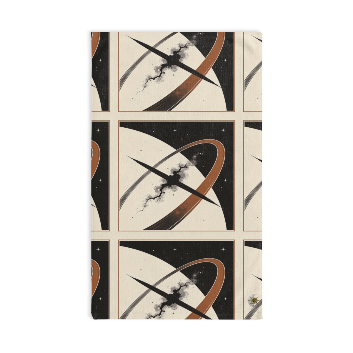 HD Obsidian Orbit Printed Hand Towel