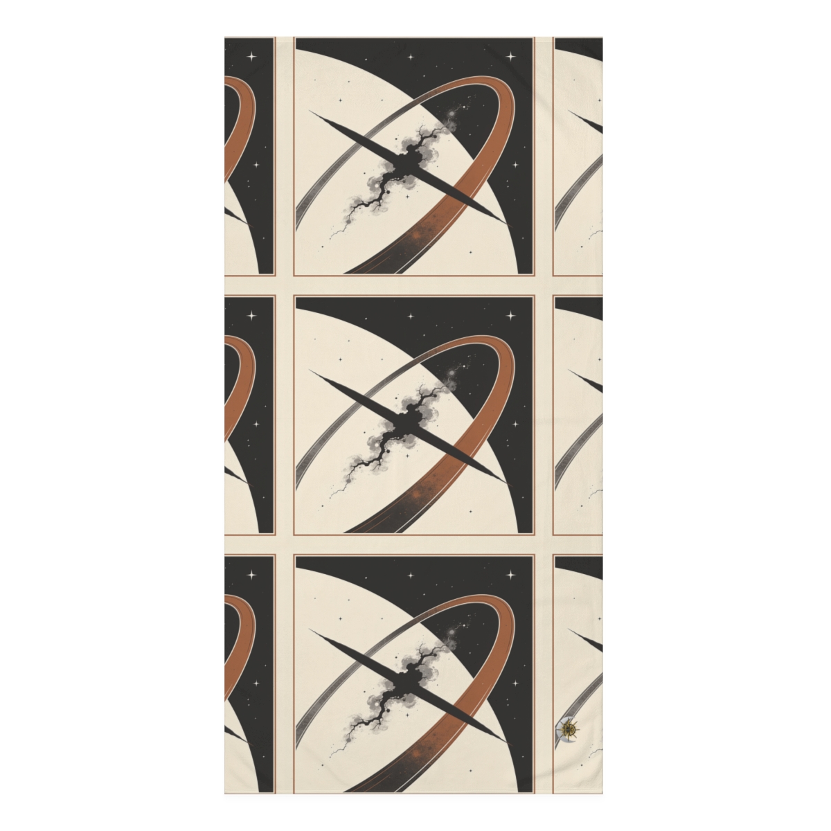 HD Obsidian Orbit Mink-Cotton Bath Towel