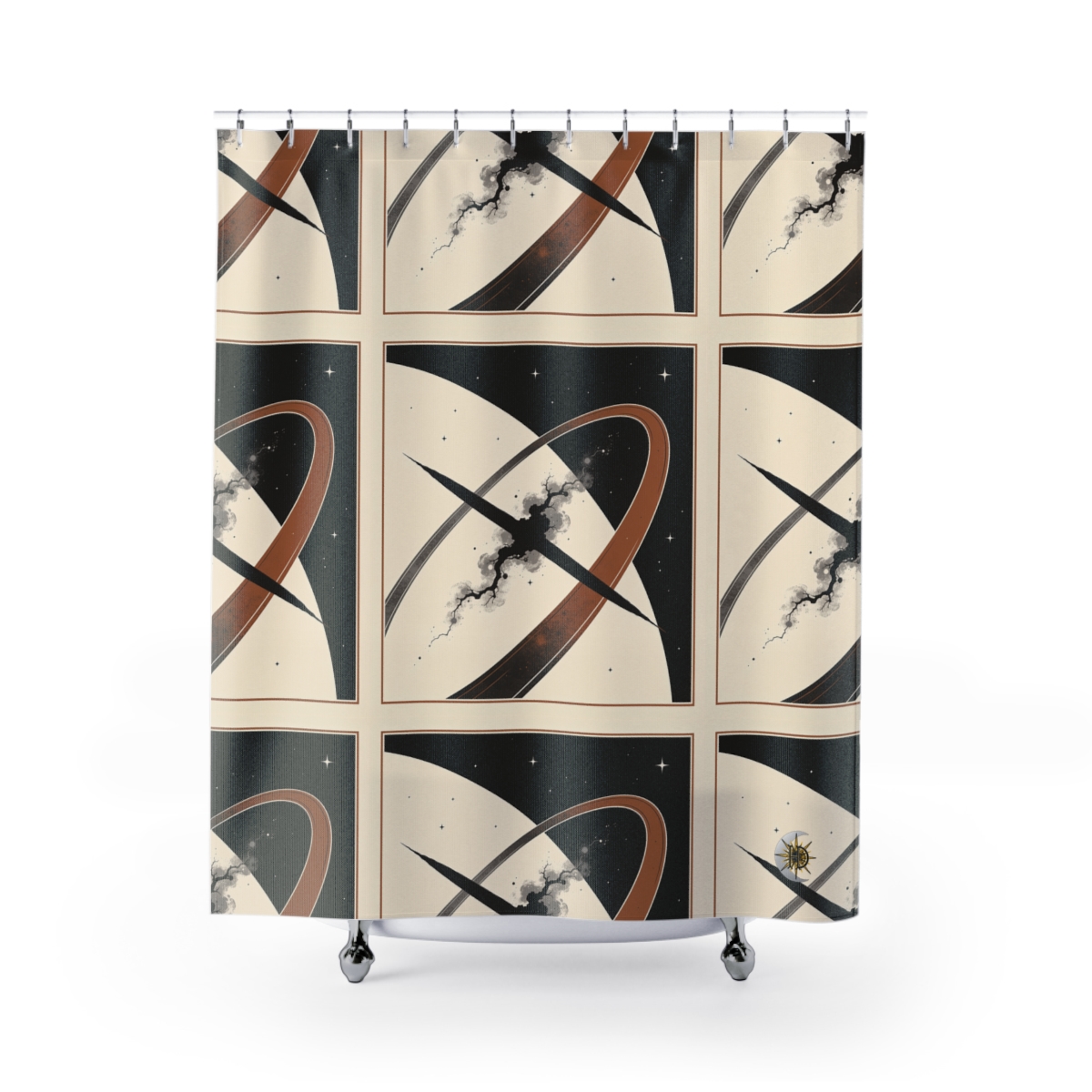 HD Obsidian Orbit Shower Curtain