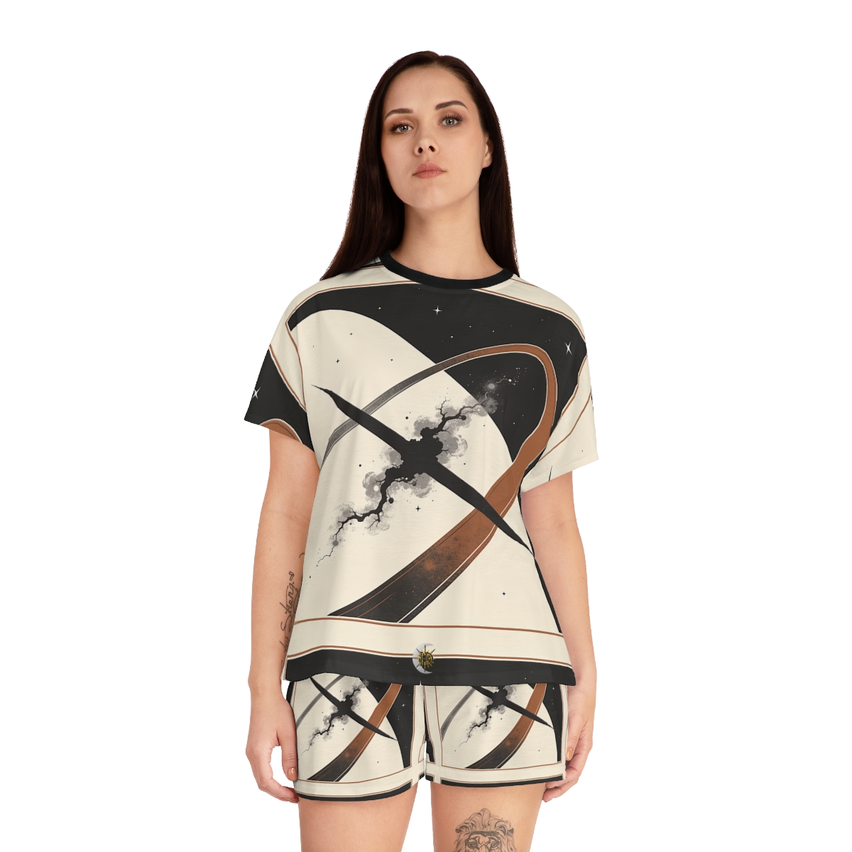 HD Obsidian Orbit Women’s Short Pajama Set — additional view