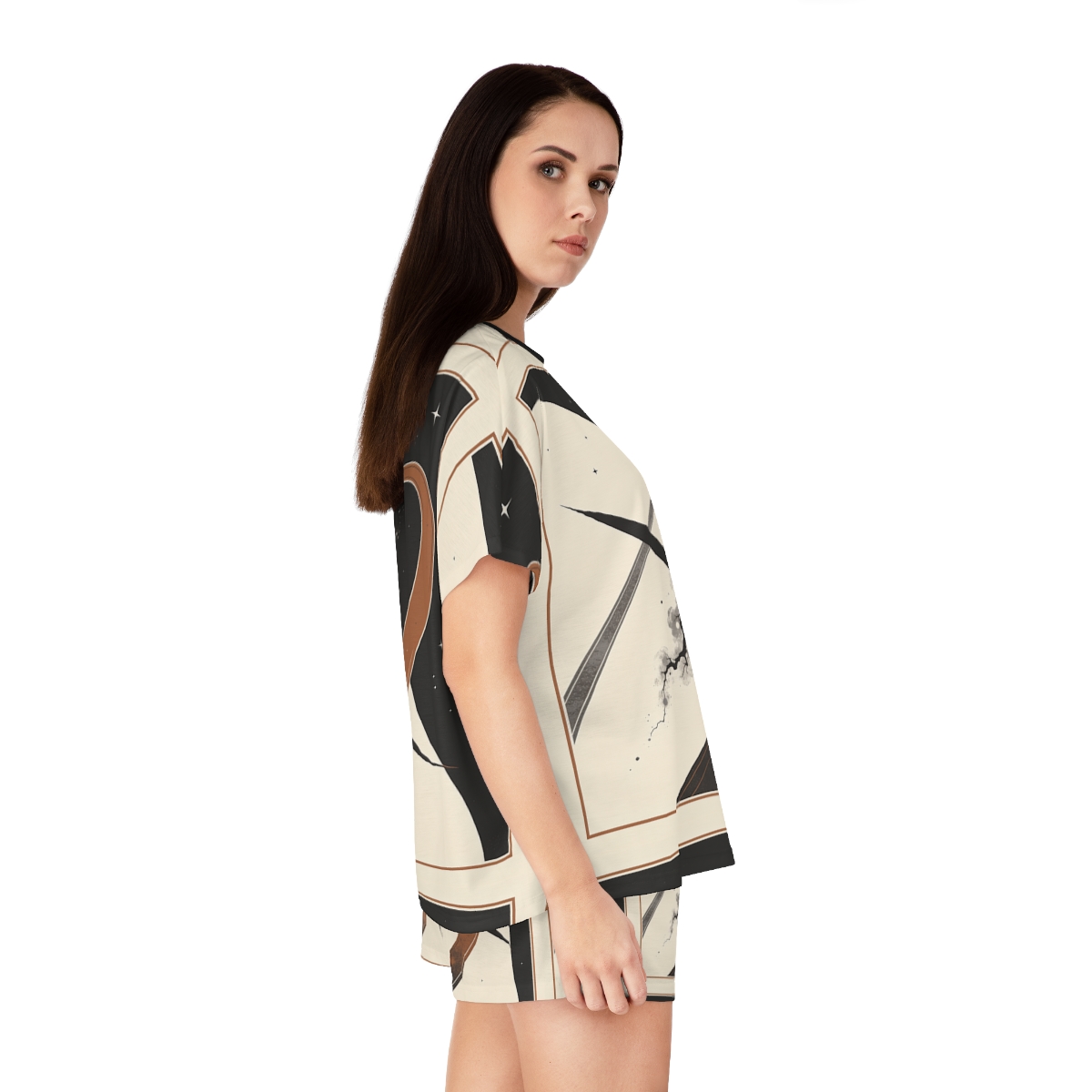 HD Obsidian Orbit Women’s Short Pajama Set — additional view