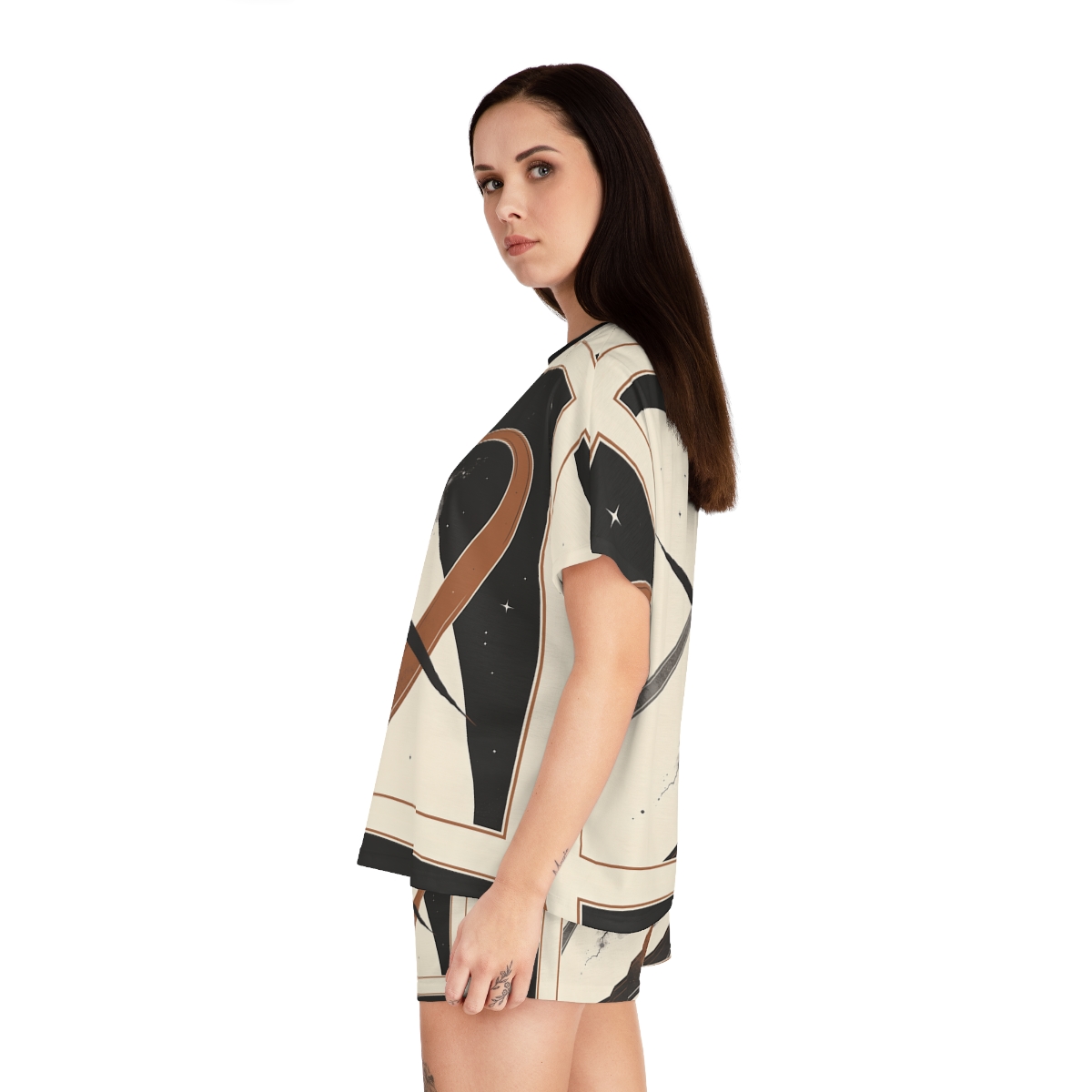 HD Obsidian Orbit Women’s Short Pajama Set — additional view