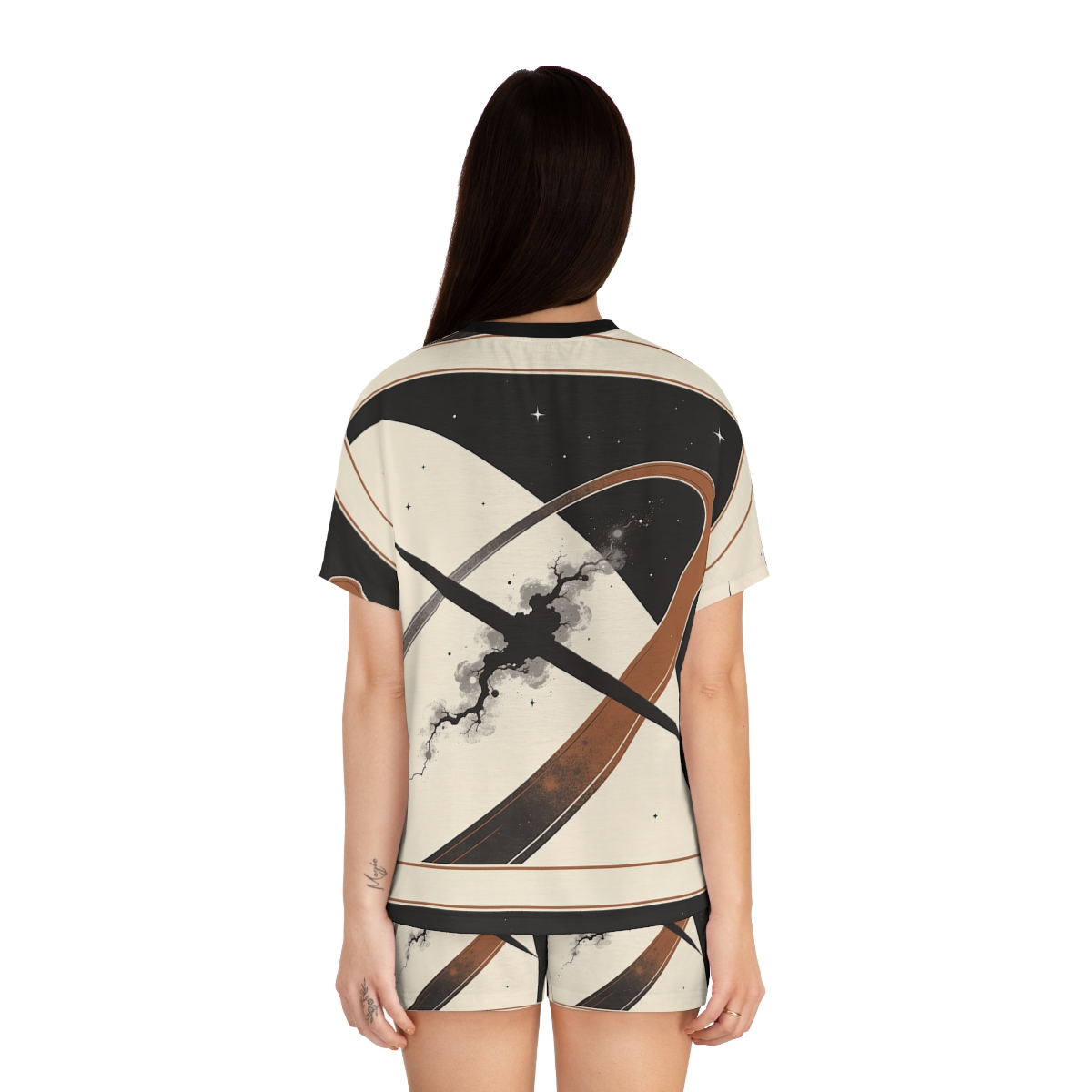 HD Obsidian Orbit Women’s Short Pajama Set — additional view