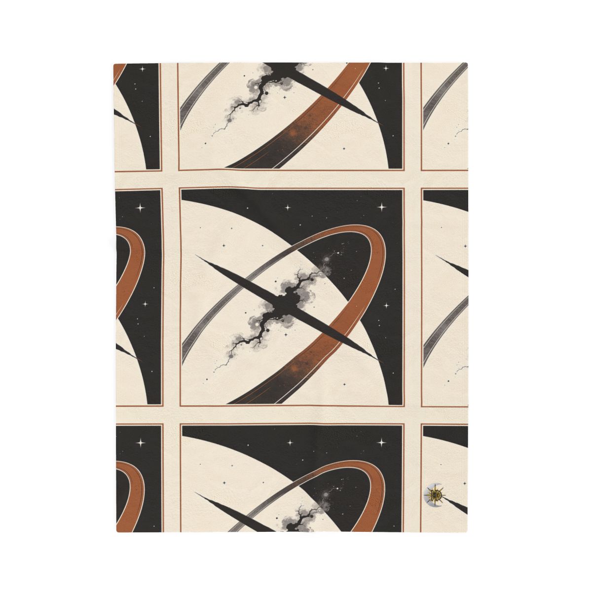 HD Obsidian Orbit Velveteen Plush Blanket