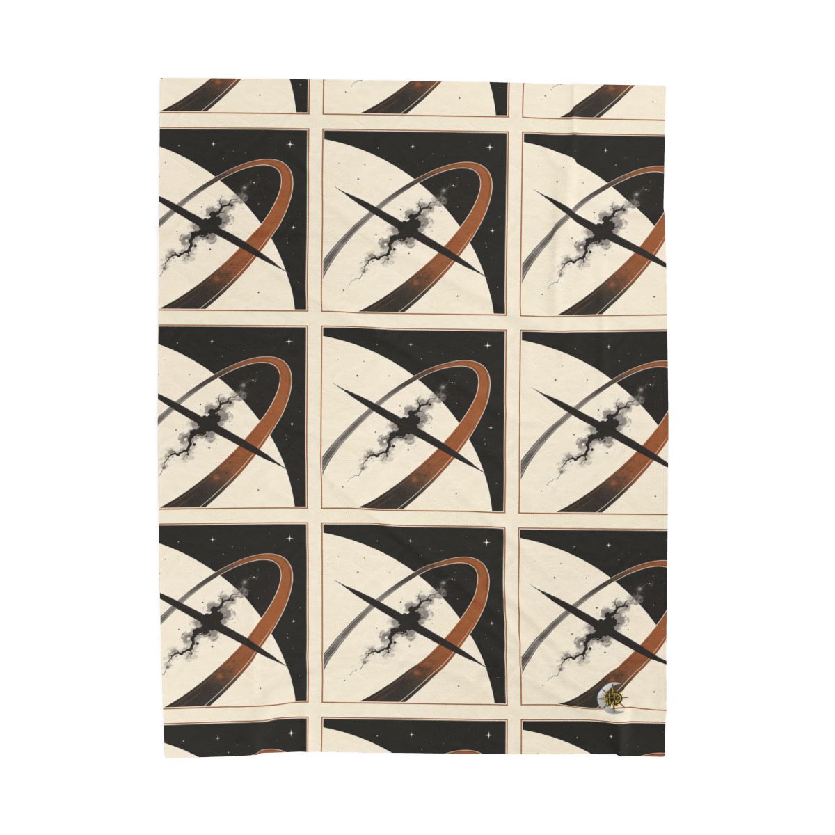 HD Obsidian Orbit Velveteen Plush Blanket — additional view