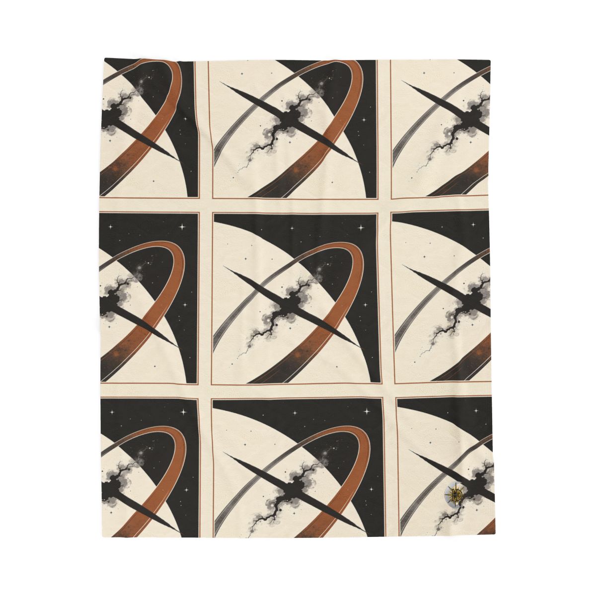 HD Obsidian Orbit Velveteen Plush Blanket — additional view