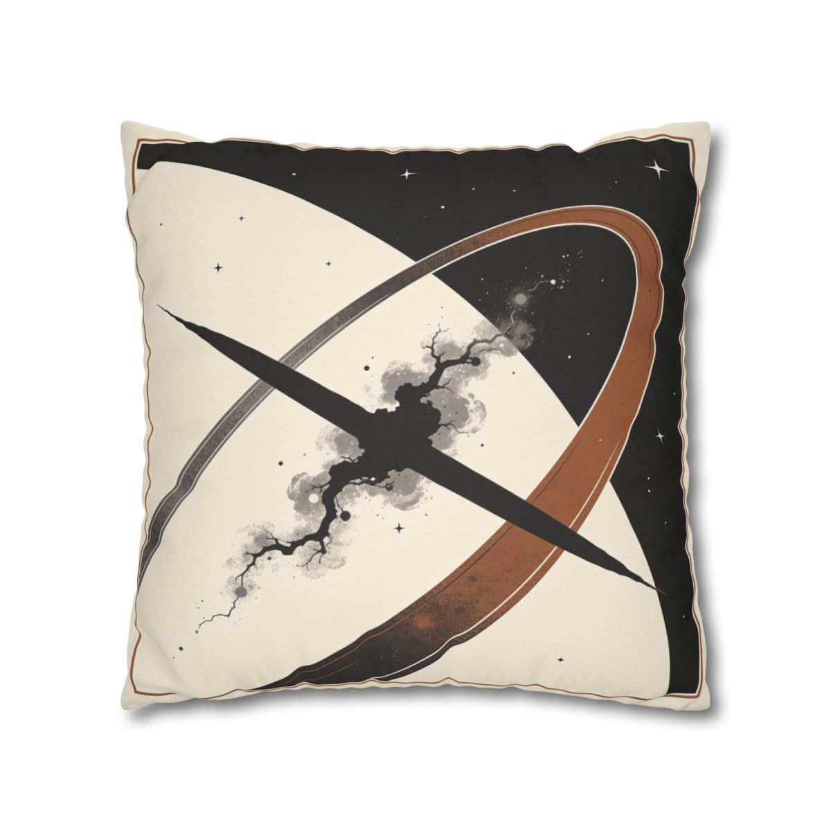 HD Obsidian Orbit Square Polyester Pillow Cover — additional view