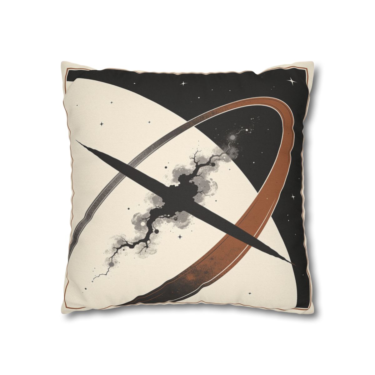 HD Obsidian Orbit Square Polyester Pillow Cover — additional view