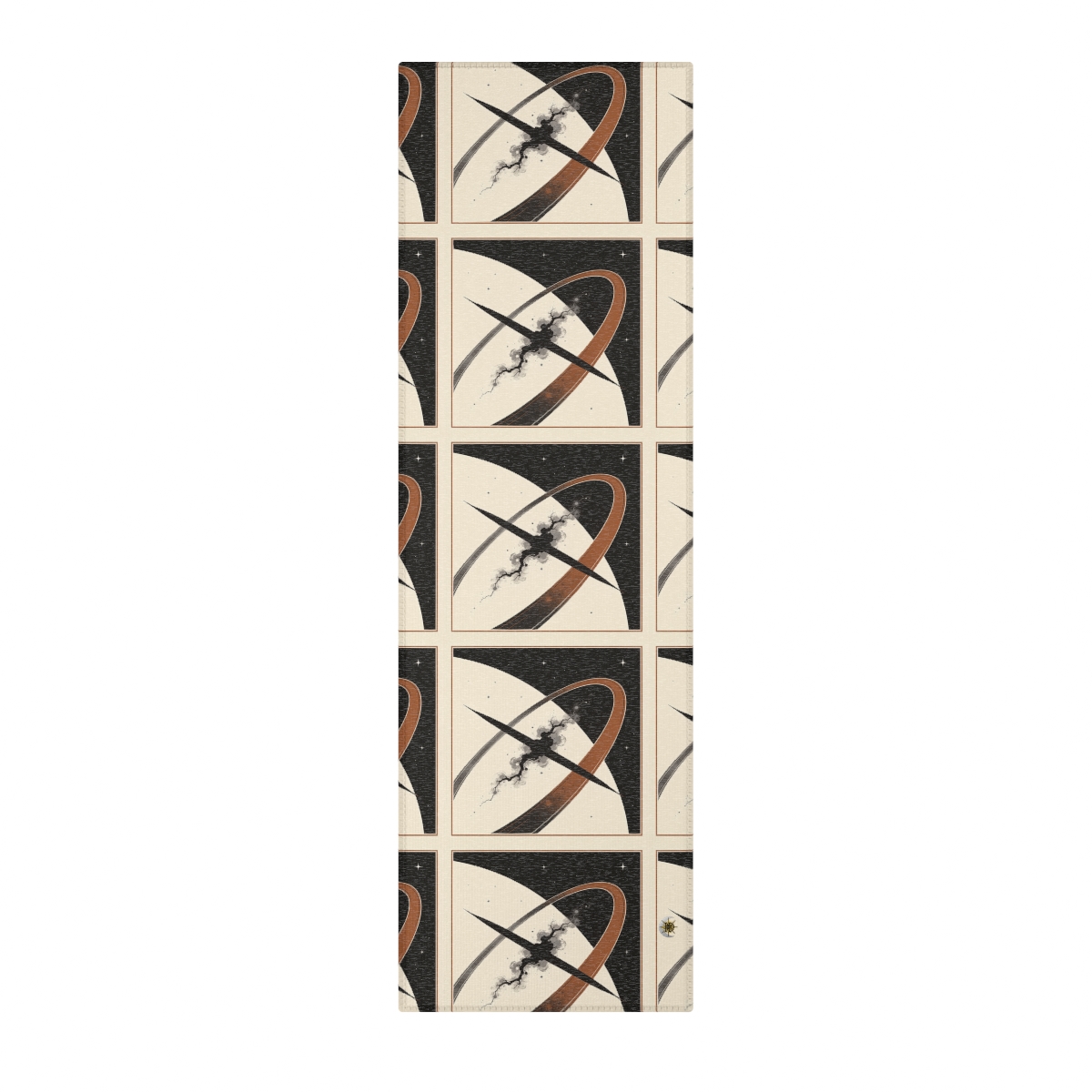 HD Obsidian Orbit Polyester Chenille Area Rug — additional view