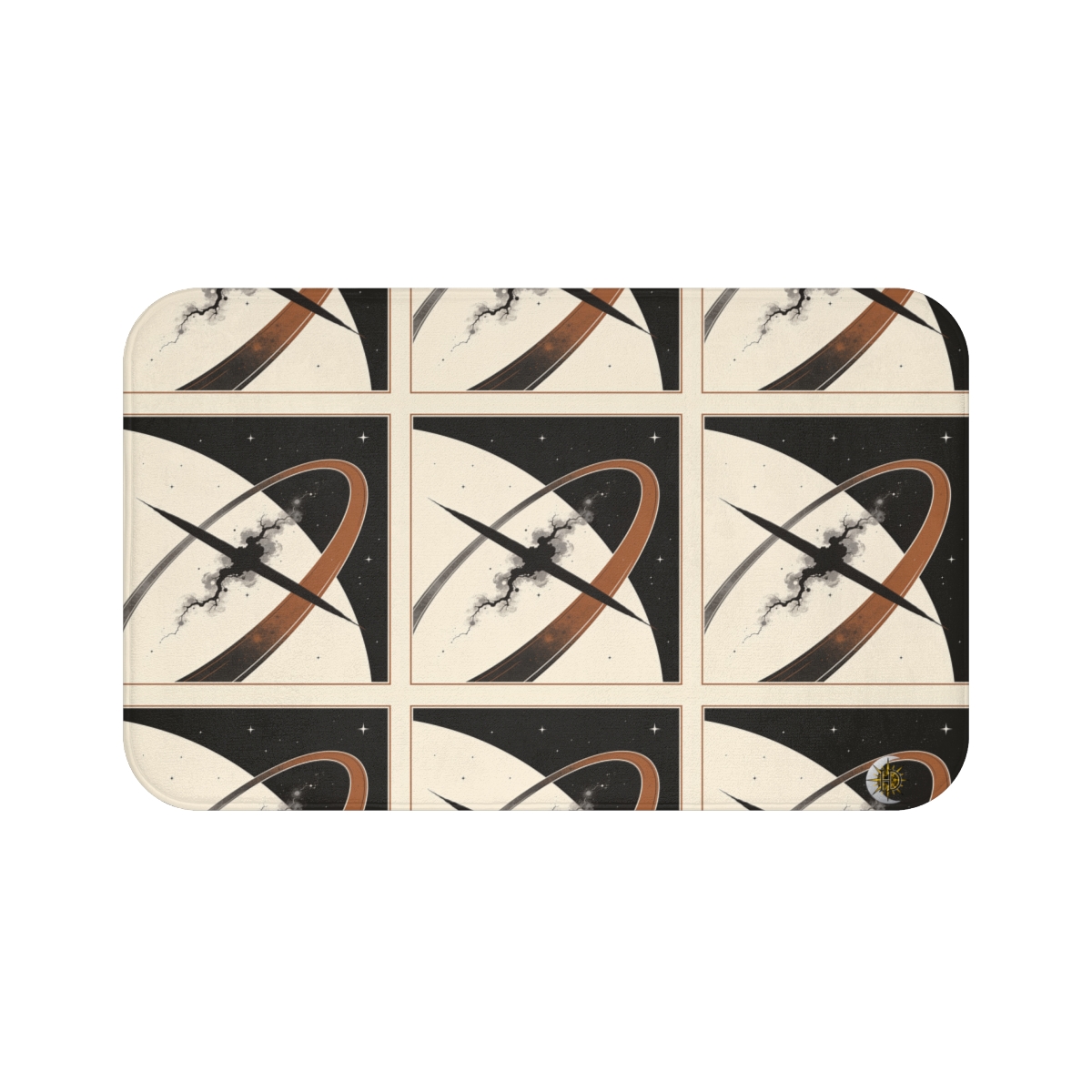 HD Obsidian Orbit Memory-Foam Bath Mat