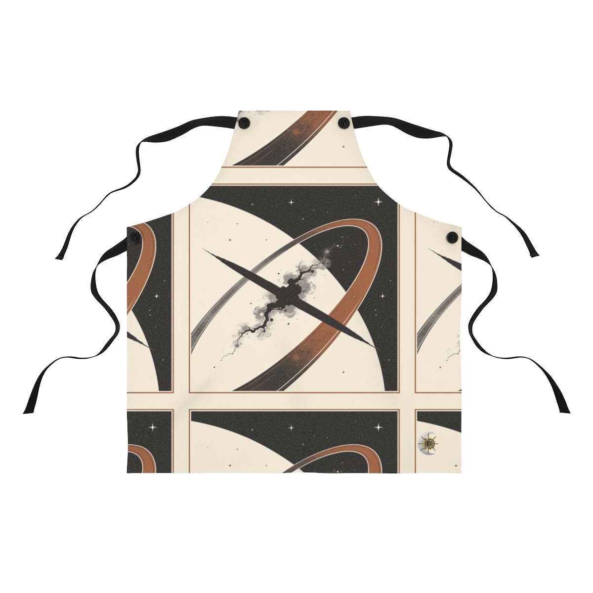 HD Obsidian Orbit Polyester Kitchen Apron
