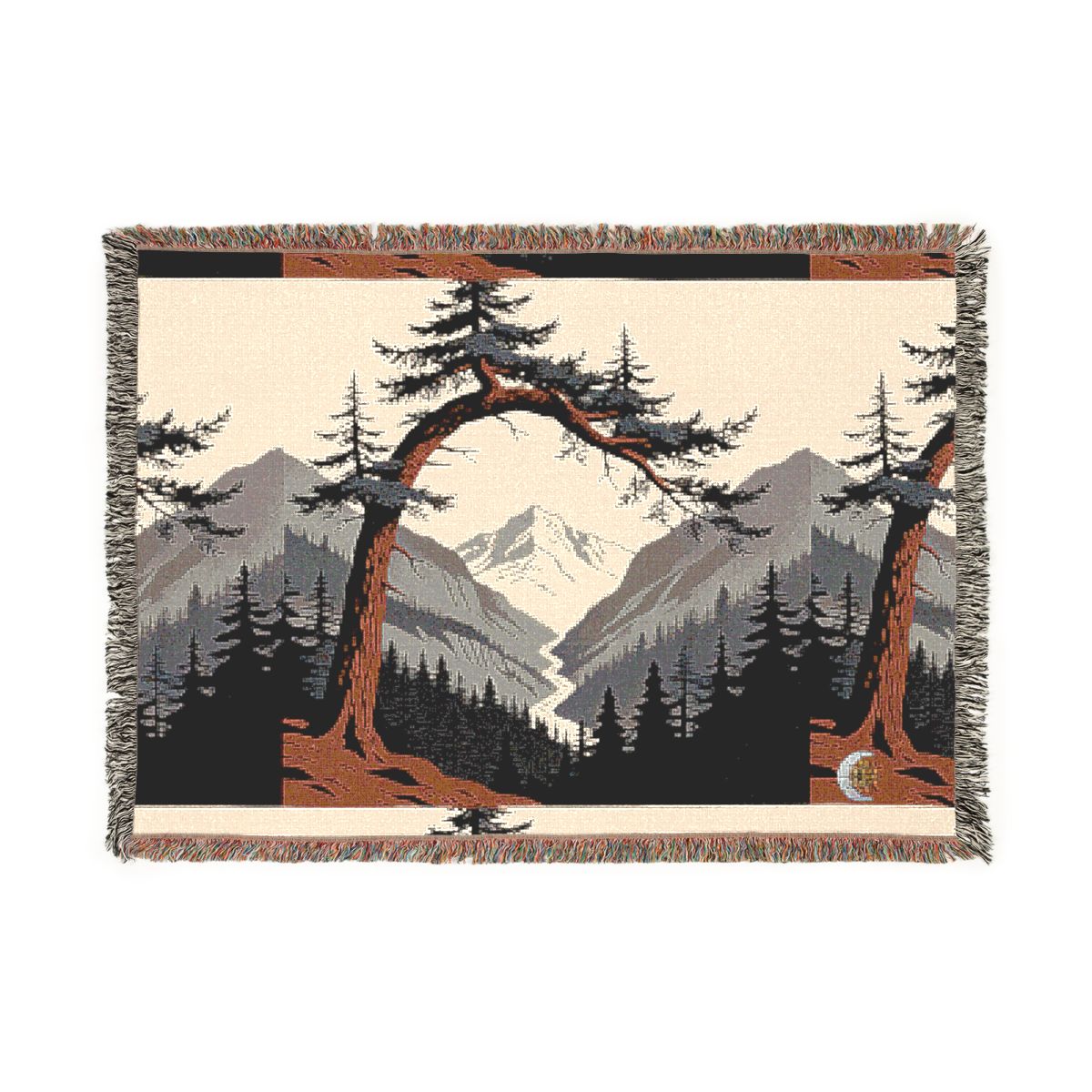 HD Alpine Pine Arch 100% Cotton Woven Blanket