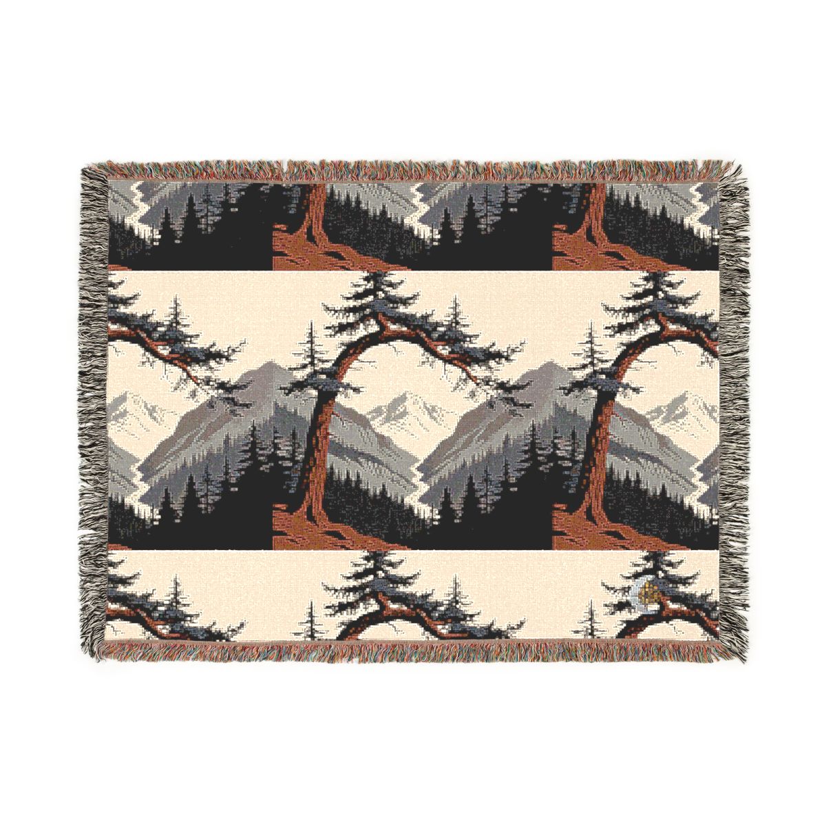 HD Alpine Pine Arch 100% Cotton Woven Blanket — additional view