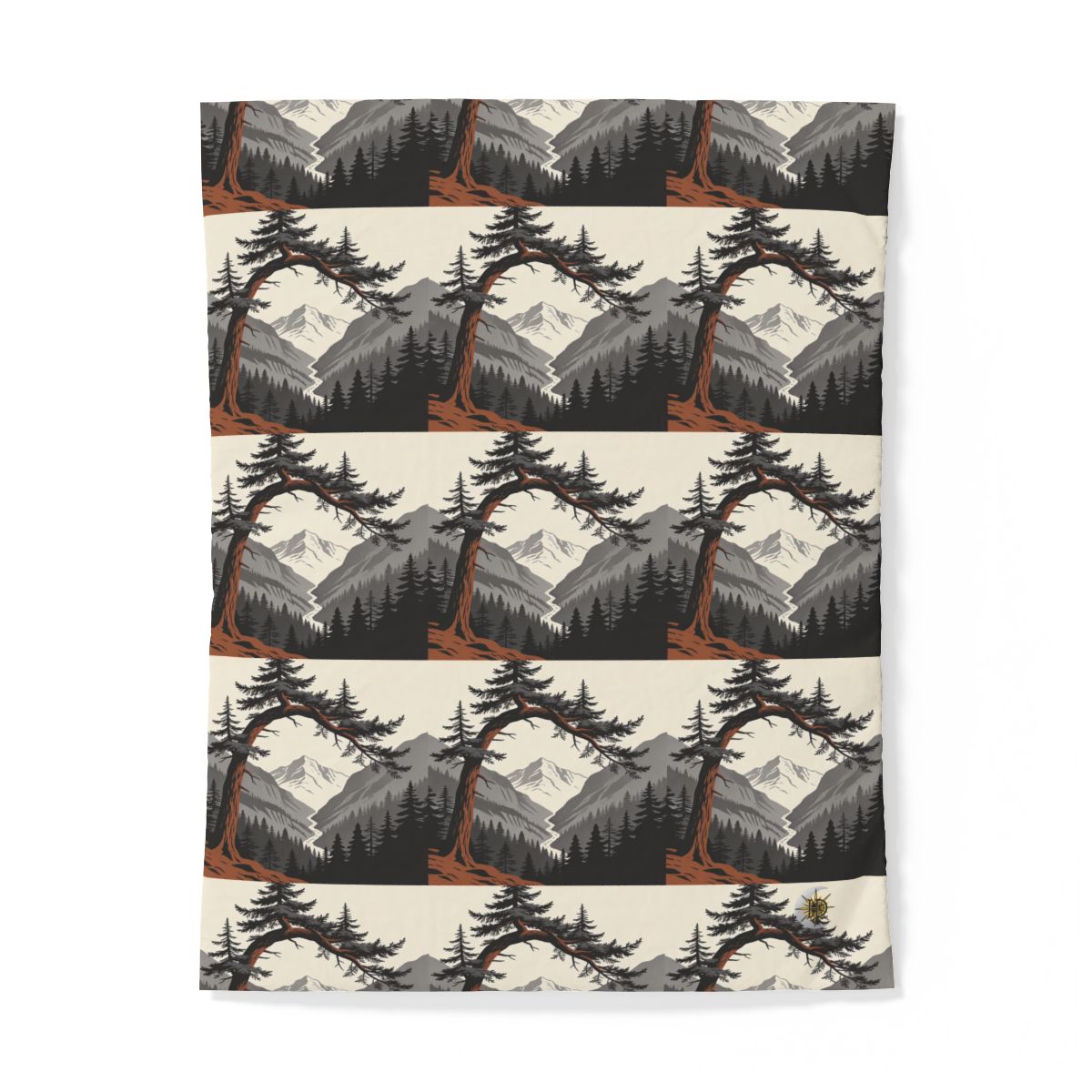 HD Alpine Pine Arch 100% Cotton Duvet Cover — additional view