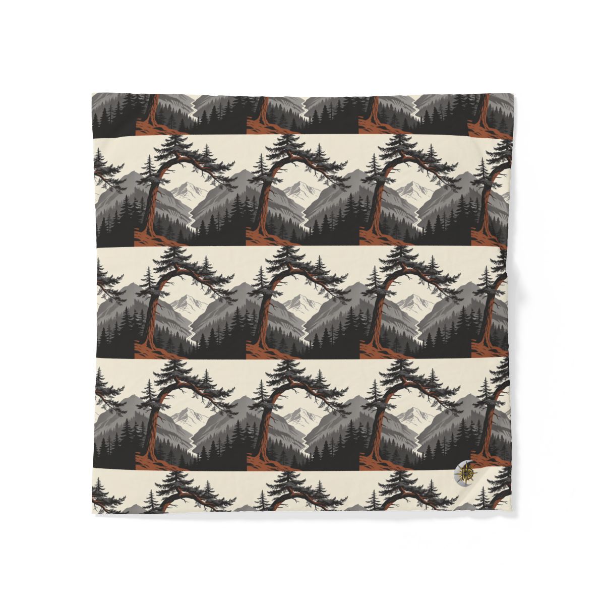 HD Alpine Pine Arch 100% Cotton Duvet Cover — additional view