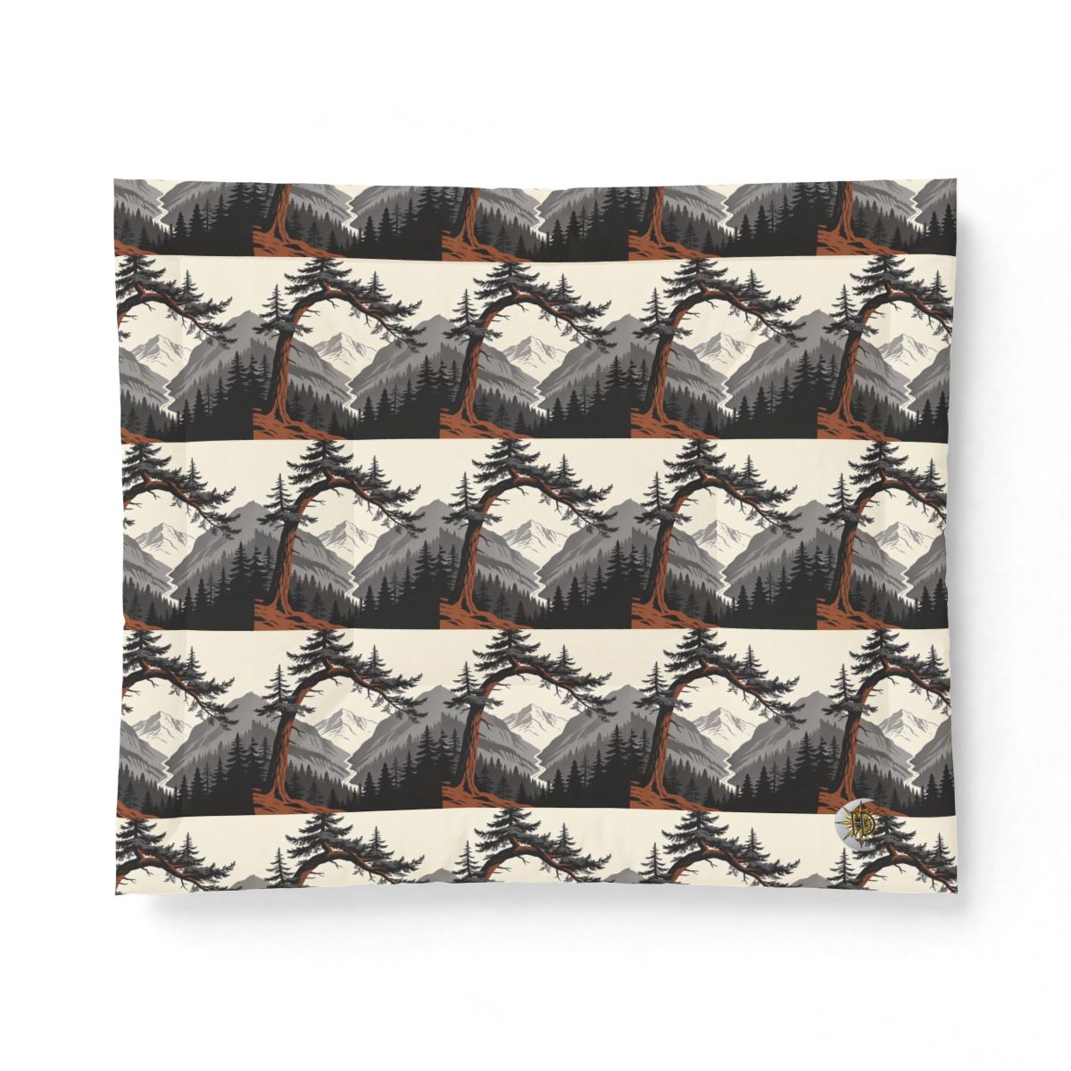 HD Alpine Pine Arch Cotton-Shell Comforter