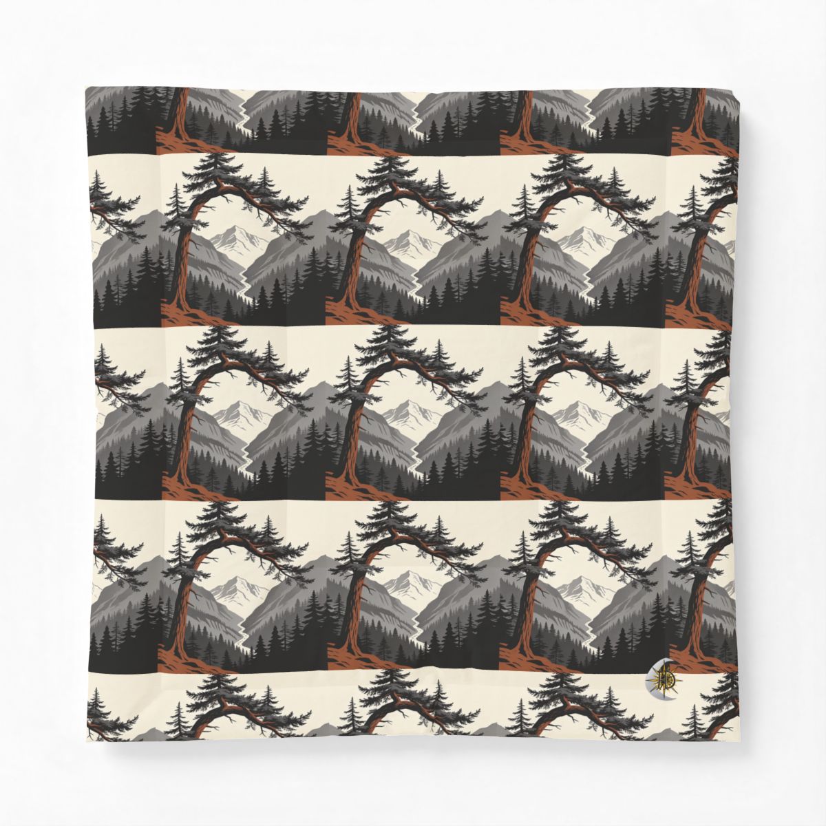 HD Alpine Pine Arch Cotton-Shell Comforter — additional view