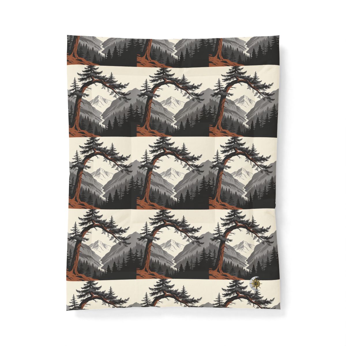 HD Alpine Pine Arch Cotton-Shell Comforter — additional view