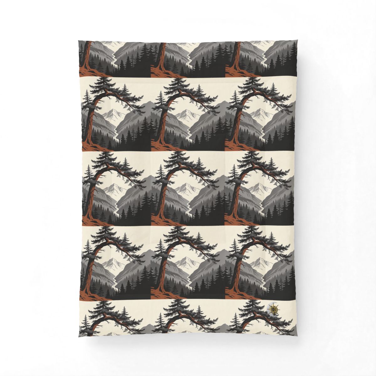 HD Alpine Pine Arch Cotton-Shell Comforter — additional view