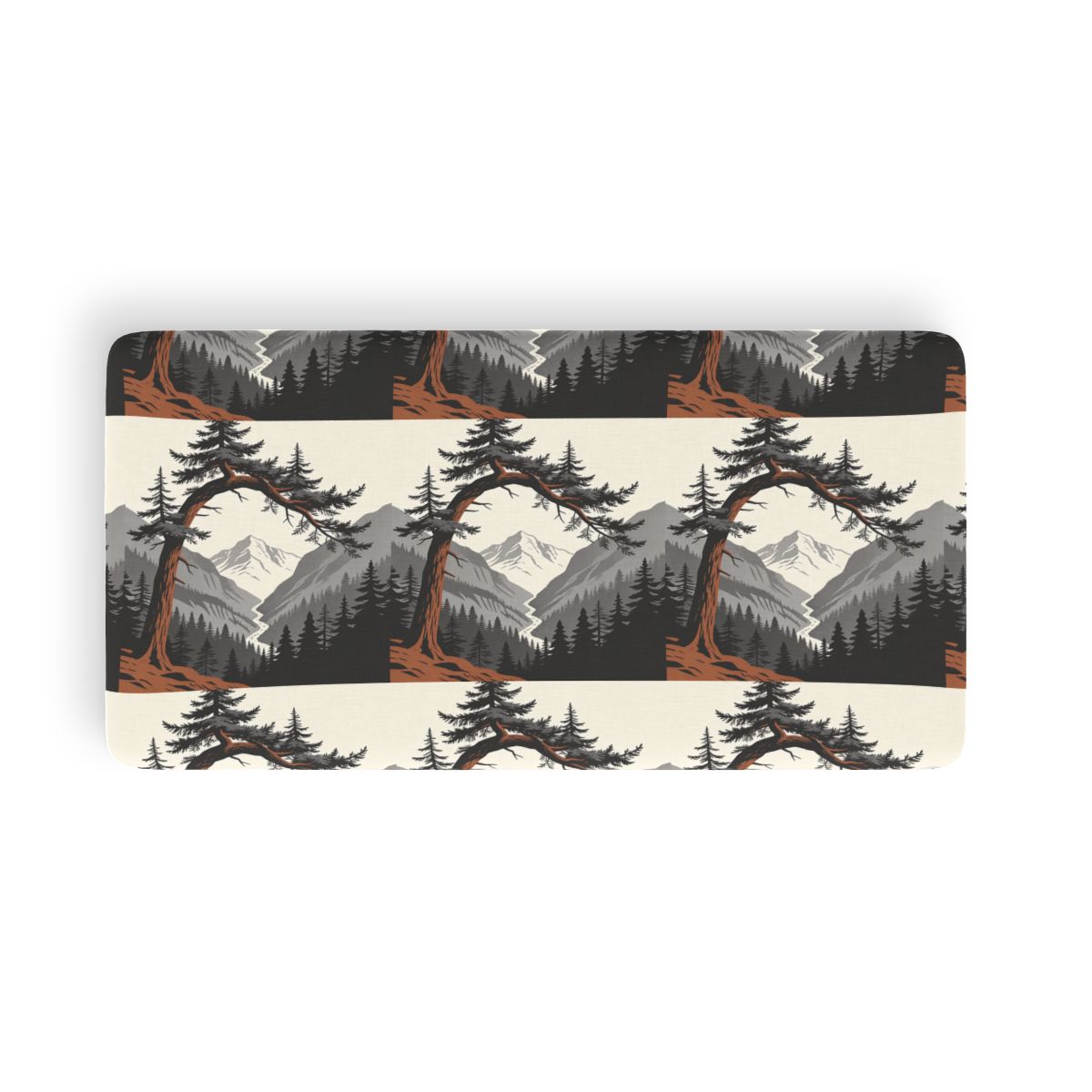 HD Alpine Pine Arch Twin Jersey Fitted Sheet
