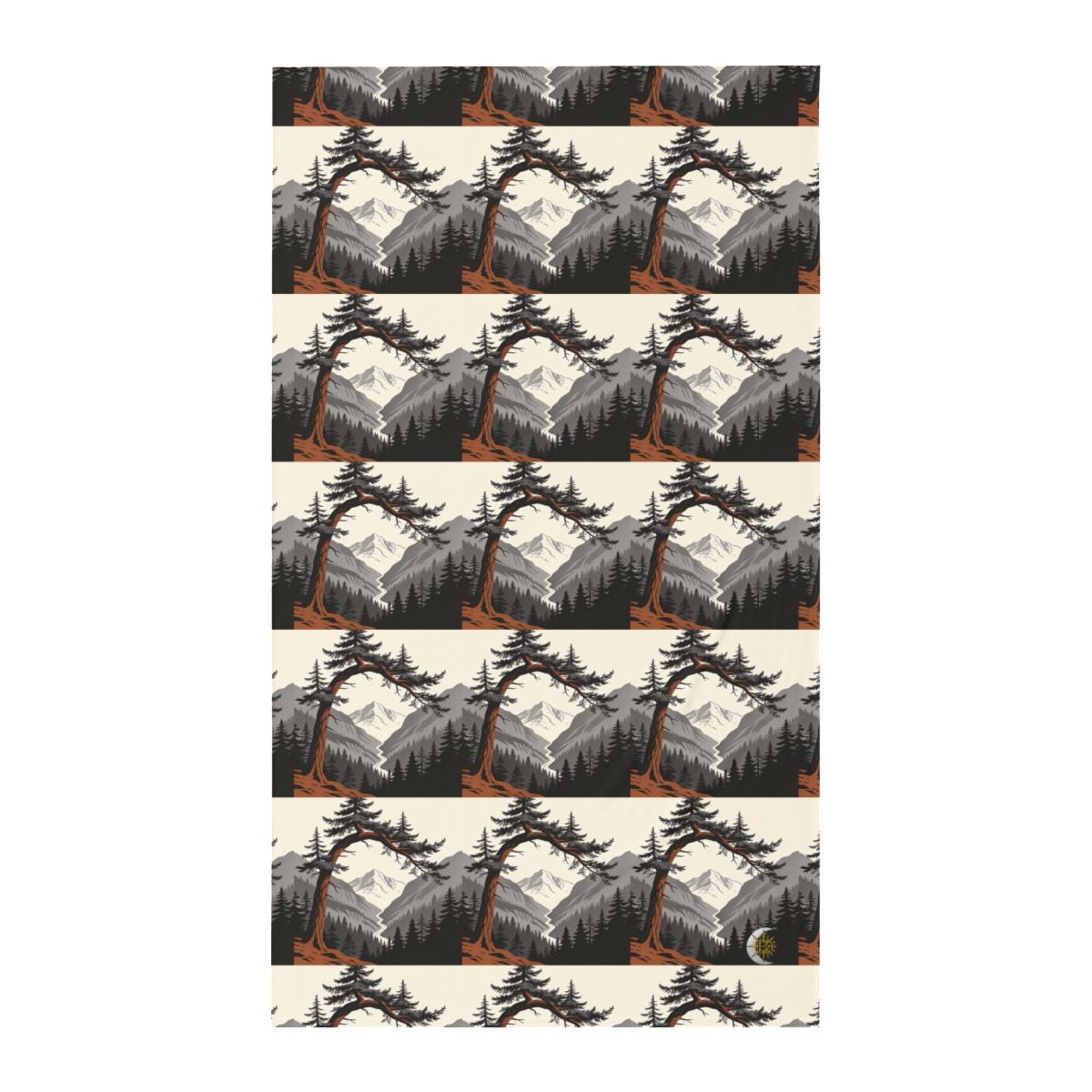 HD Alpine Pine Arch Twin Jersey Flat Sheet