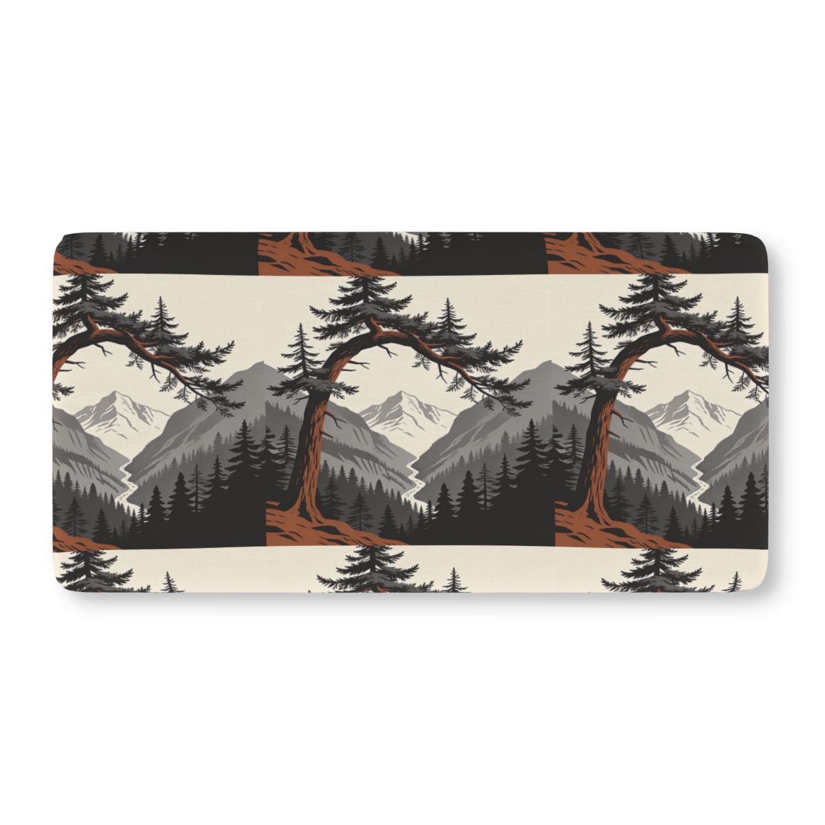 HD Alpine Pine Arch Fitted Crib Sheet — additional view