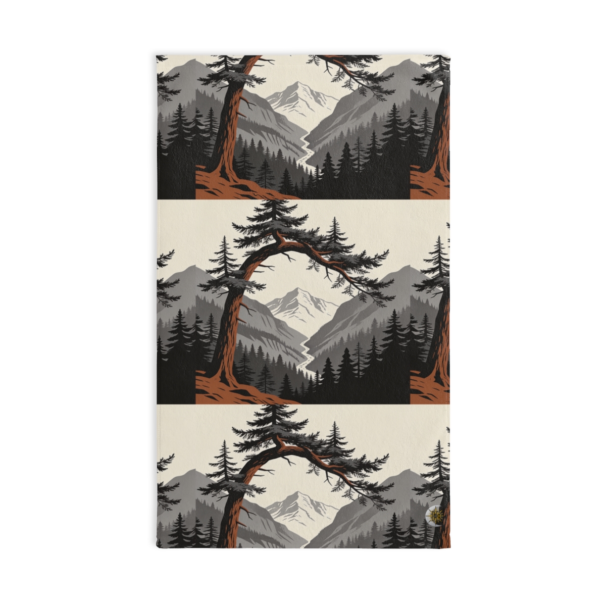 HD Alpine Pine Arch Printed Hand Towel