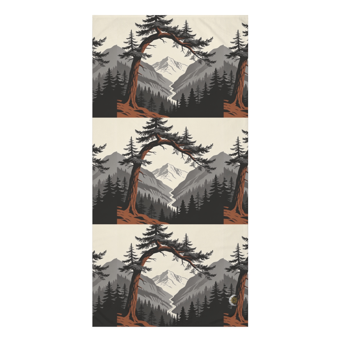 HD Alpine Pine Arch Mink-Cotton Bath Towel
