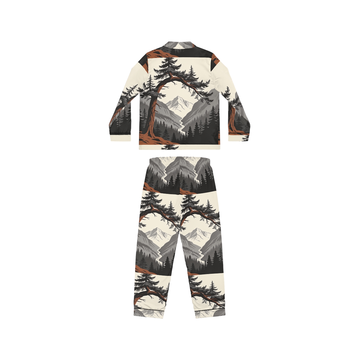 HD Alpine Pine Arch Women’s Satin Pajama Set — additional view