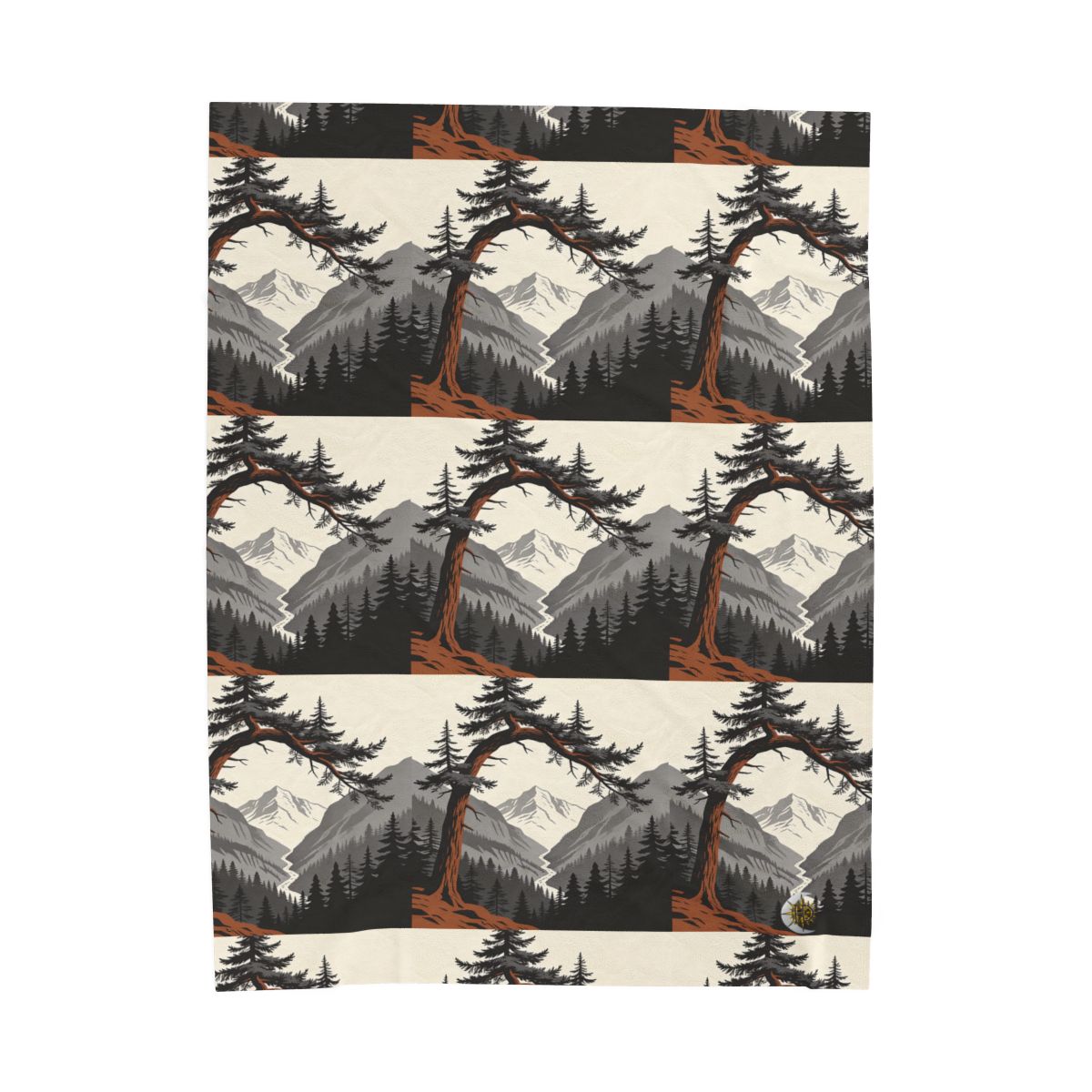HD Alpine Pine Arch Velveteen Plush Blanket — additional view