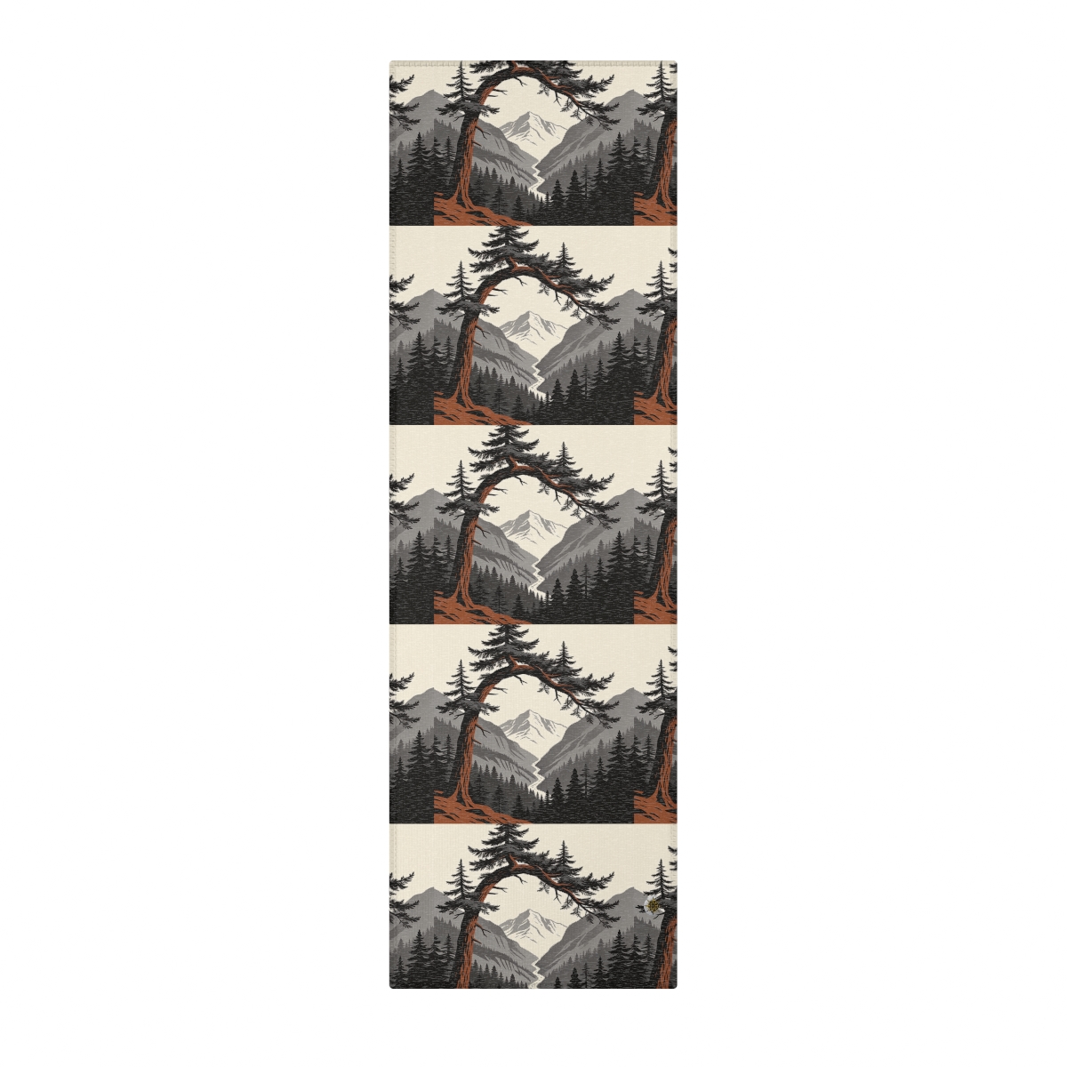 HD Alpine Pine Arch Polyester Chenille Area Rug — additional view