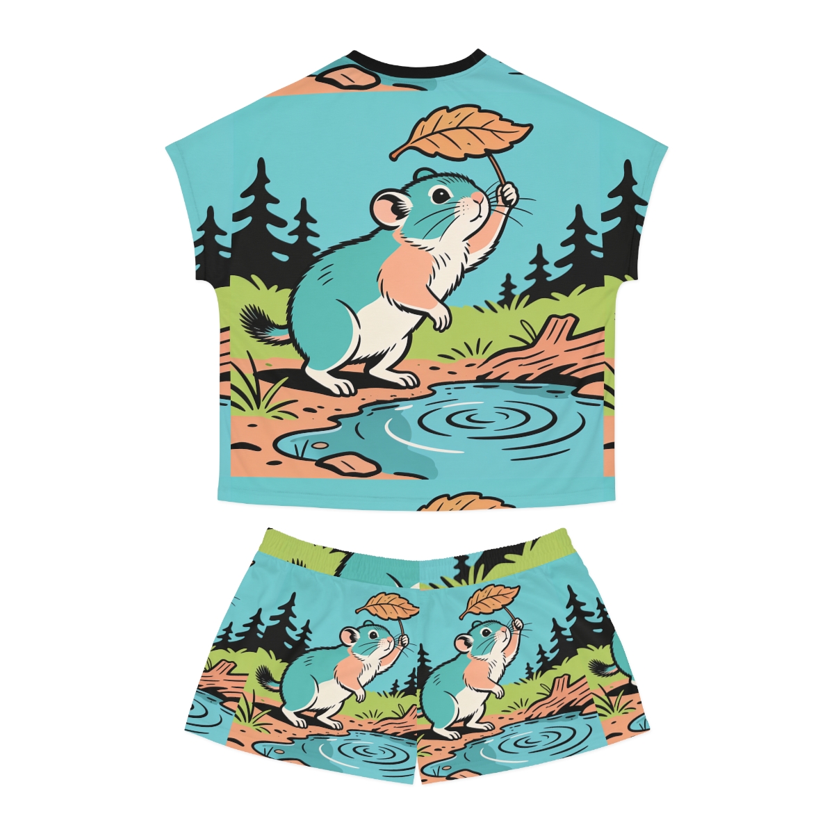 HD Leafshade Companion Women’s Short Pajama Set, other view.