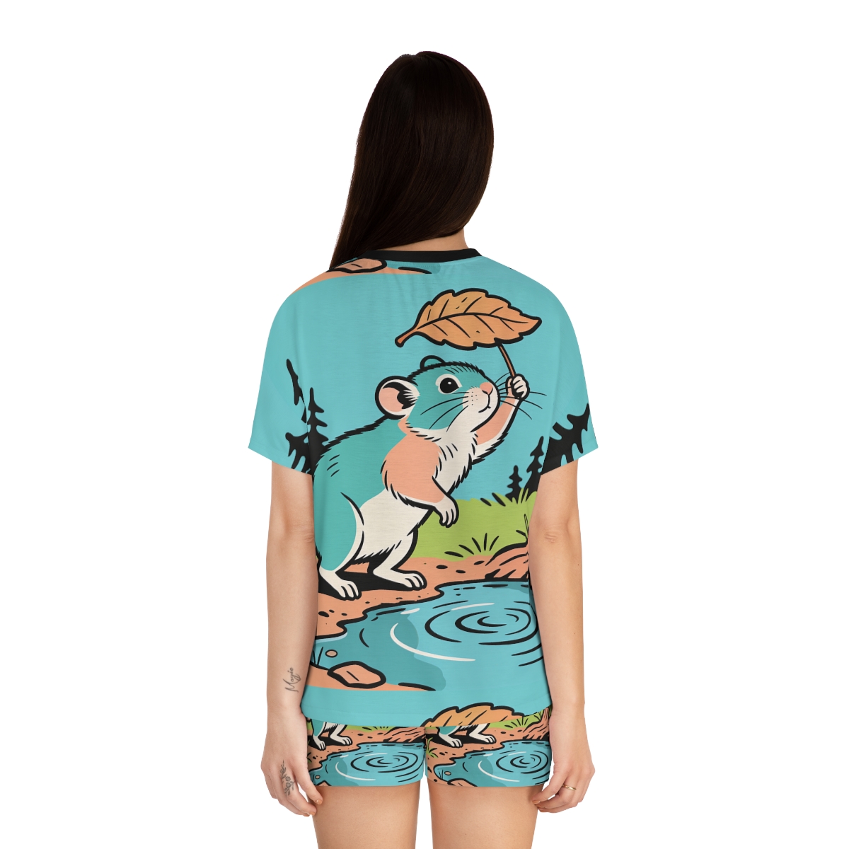 HD Leafshade Companion Women’s Short Pajama Set, other view.