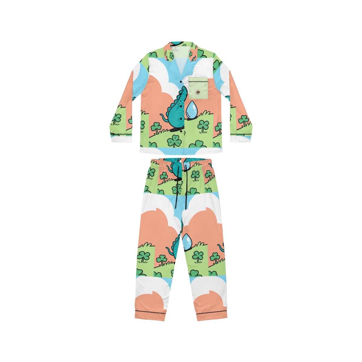 HD Dewdrop Dreamer Women’s Satin Pajama Set